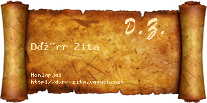 Dürr Zita névjegykártya